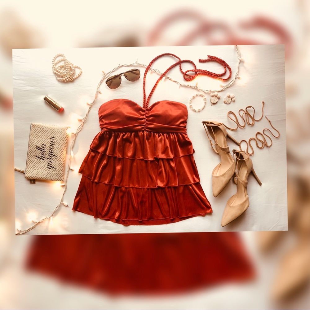 Halter top - beautiful silky material small
